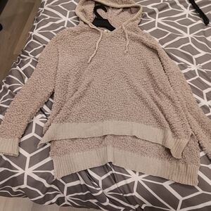 Cozy Beige Hooded Sweater